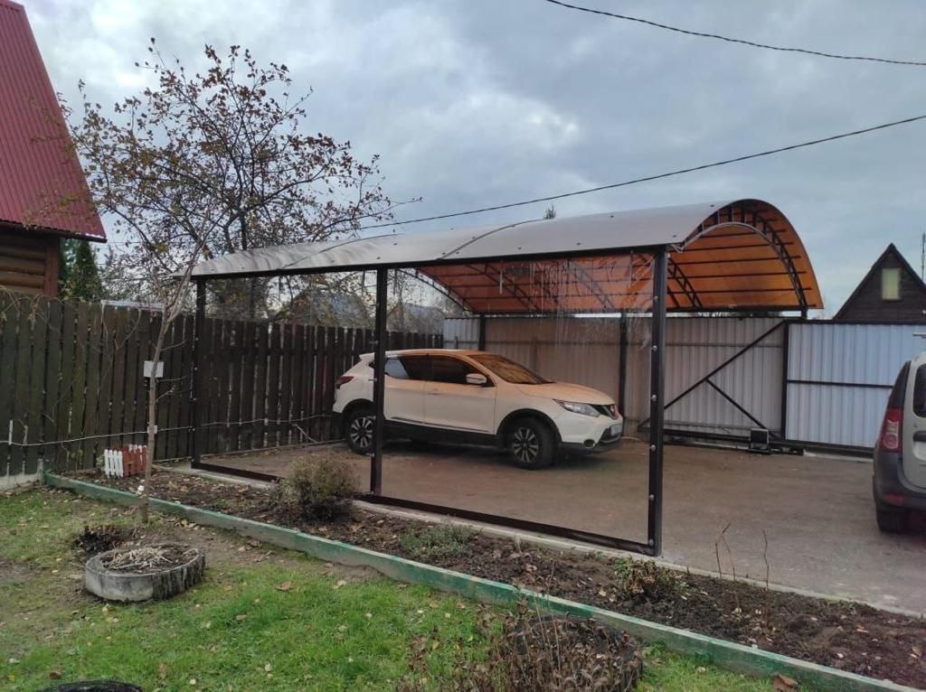 Прозрачные шторы ПВХ для навеса под автомобиль в посёлке Чучково